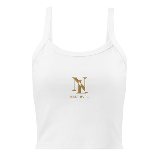 Camiseta tirantes básica blanca Next Level perfil, fit streetwear de lujo mujer España