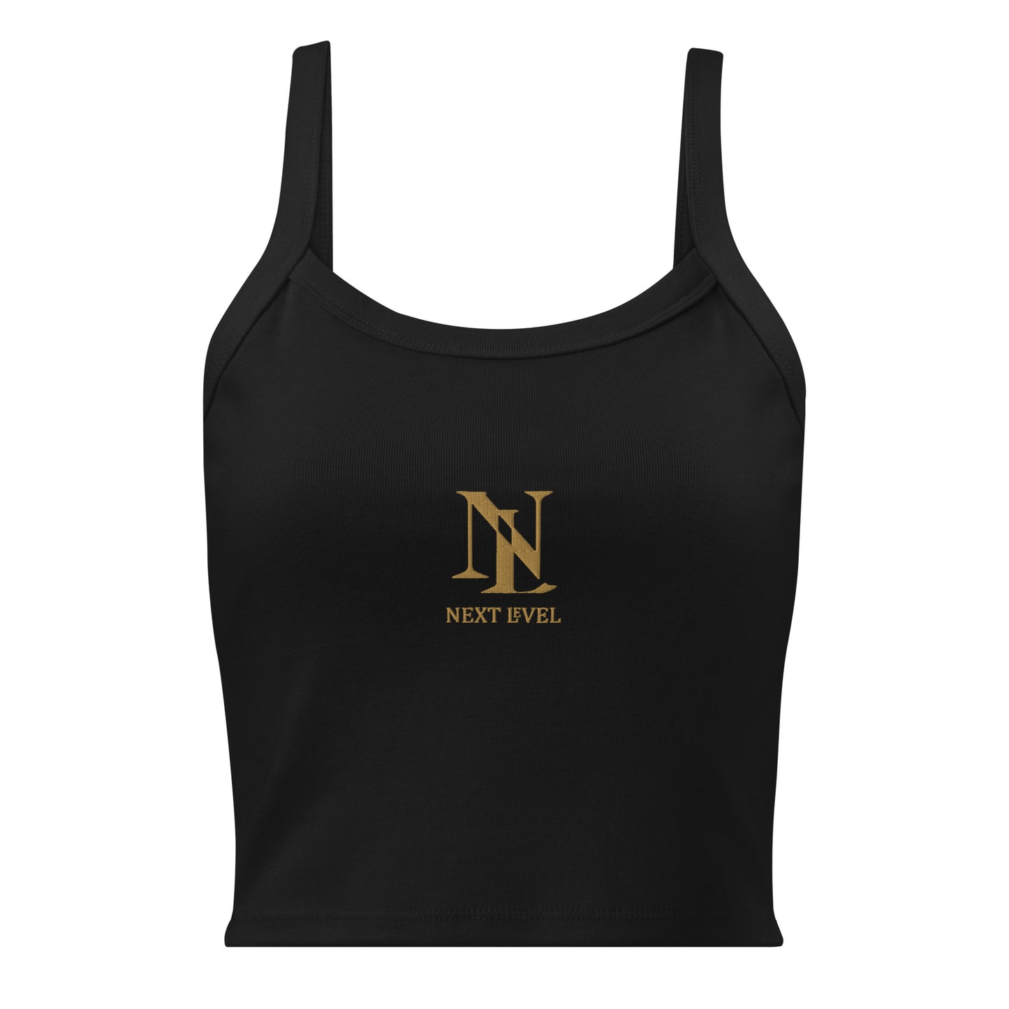 Camiseta tirantes negra básica Next Level, ropa urbana premium para mujer, streetwear de lujo España