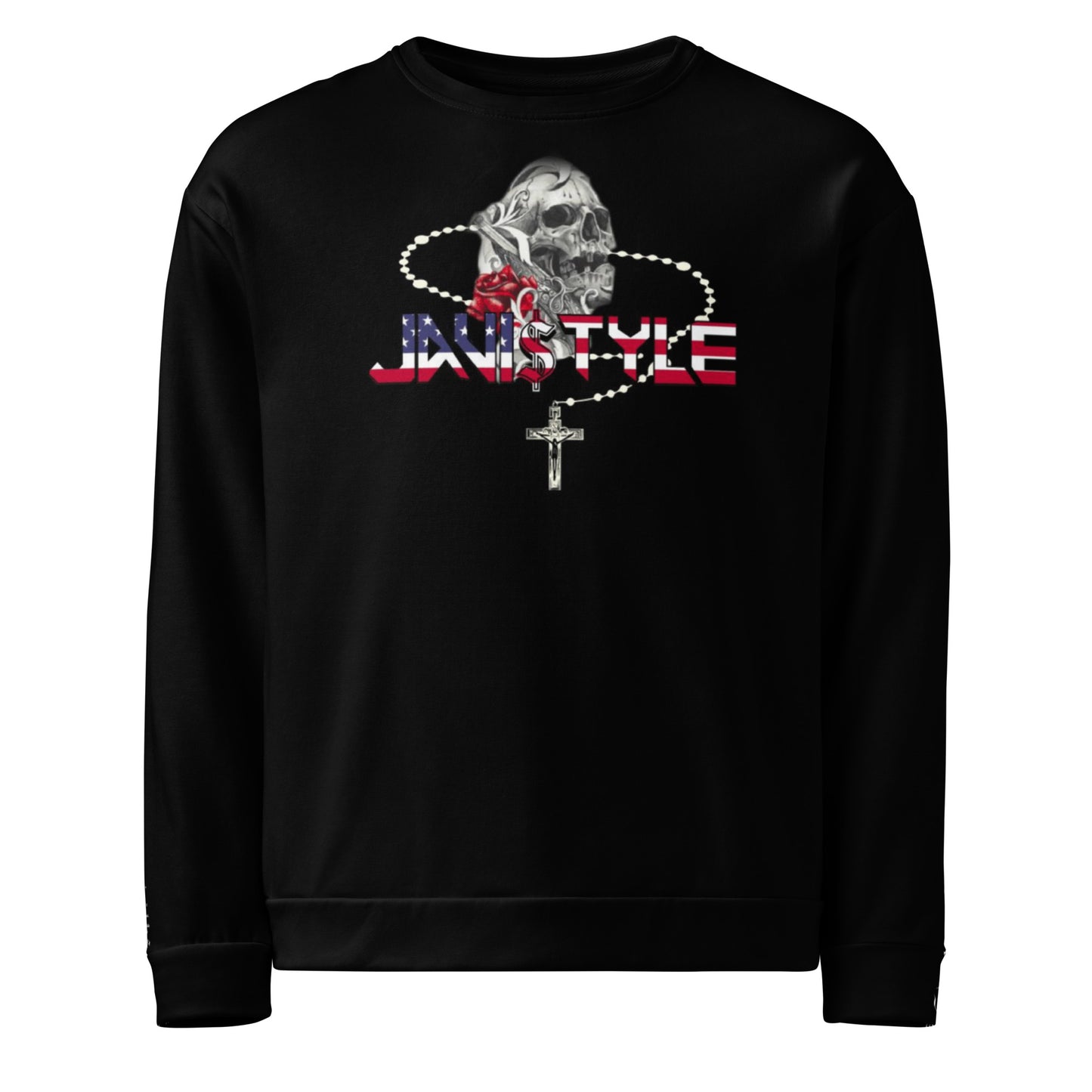 Sudadera Javistyle Next Level perfil negro, collab moda urbana premium España